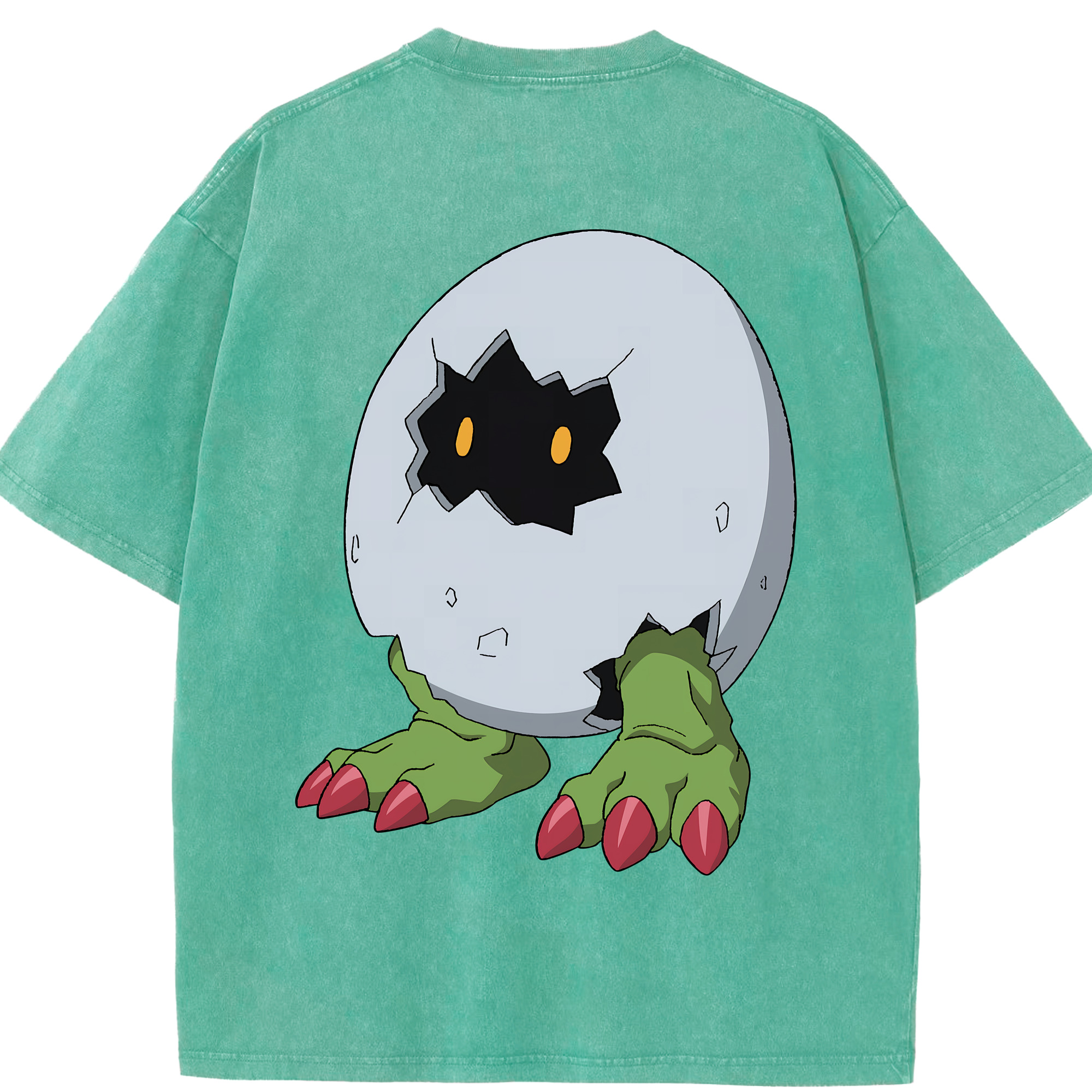 （画像用） Digimon デジタルモンスター/デジモン 綿100% ヴィンテージ風 半袖Tシャツ（背面プリント）